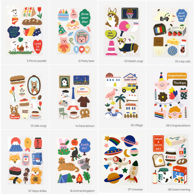 South Korea dailylike cute cartoon waterproof without mark hand tent This tablet DIY album sticker decoration