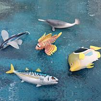 Simulated butterfly fish multi-armed lionfish narwhal yellowfin tuna saury marine animal model ornaments