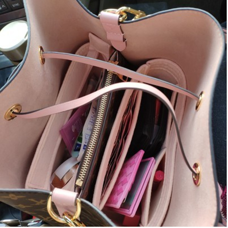 For LV neonoe inner bag bucket cosmetic bag lined zipper bag support bag bag storage bag