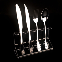 High-grade transparent acrylic knife and fork display stand Exhibition exhibition tableware display bracket soup spoon base