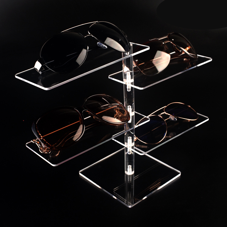 High-grade transparent acrylic glasses display stand Multi-layer rotating display stand sunglasses sunglasses stand props