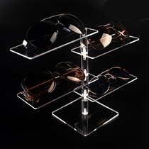 High-grade transparent acrylic glasses display stand multi-layer rotating display rack sun glasses ink frame support props
