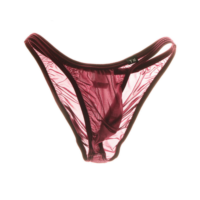 New Tm Men's Silky Breathable Briefs, Thin Nylon Comfortable Low-Rise Sexy Briefs with Breathable and Elastic Waistband