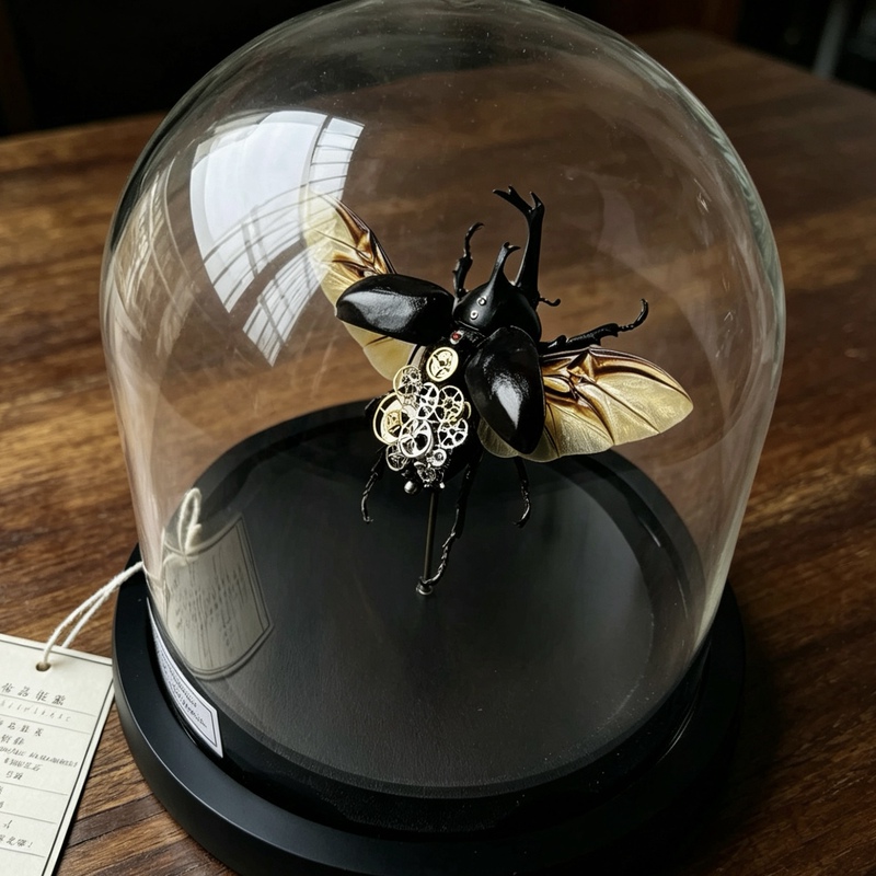 Unicorn Beetle Mechanical Punk Insect Specimen Creative Gift Niche Handmade Art Ornament New and Unique Gift Unicorn Beetle Mechanical Punk Insect Specimen Creative Gift Niche Handmade Art Ornament New and Unique Gift