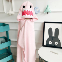 Baby bath towels bathrobe with cap baby absorbent bath bathing suit and baby cloak children even cap swimming beach towels