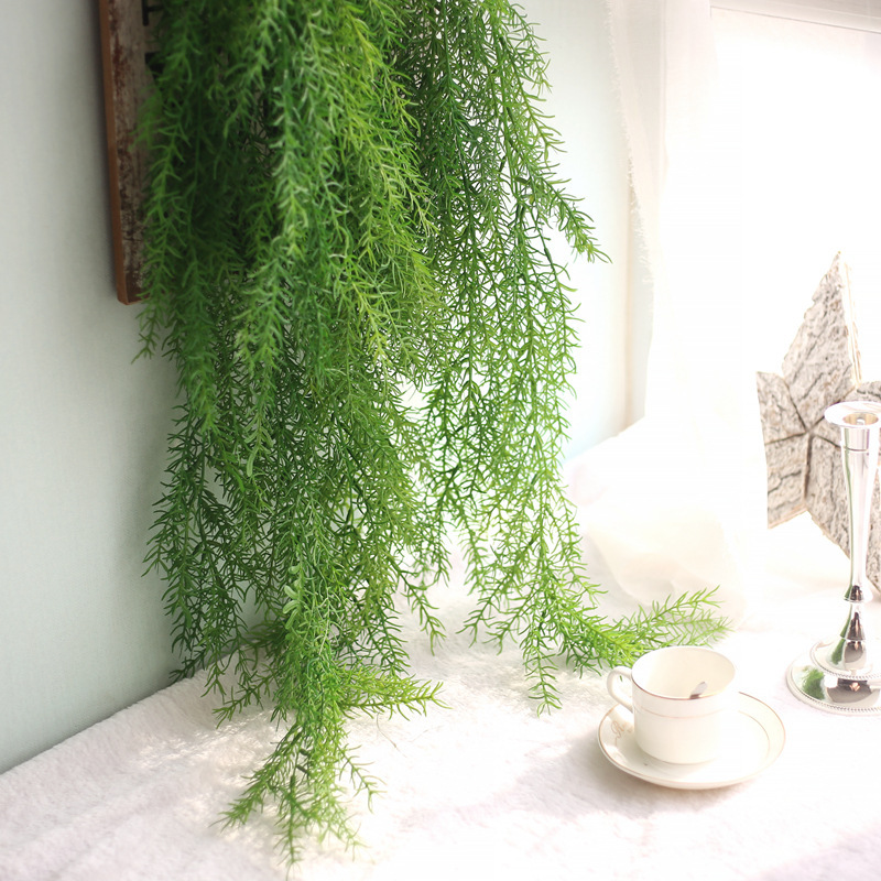 Fake flower feel pine needle wall hanging rattan simulation leaf simulation flower micro landscape export indoor plant wall MW26636