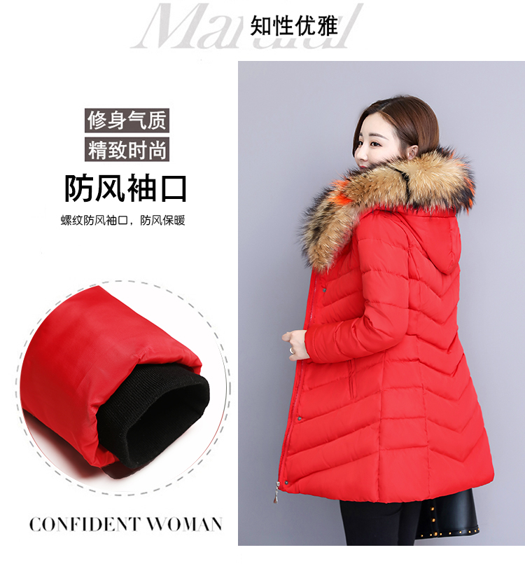 Áo khoác nữ mùa đông cotton mỏng nữ 2018 mới Áo khoác cotton Hàn Quốc nữ dài dày độn xuống áo khoác áo phao parka nữ