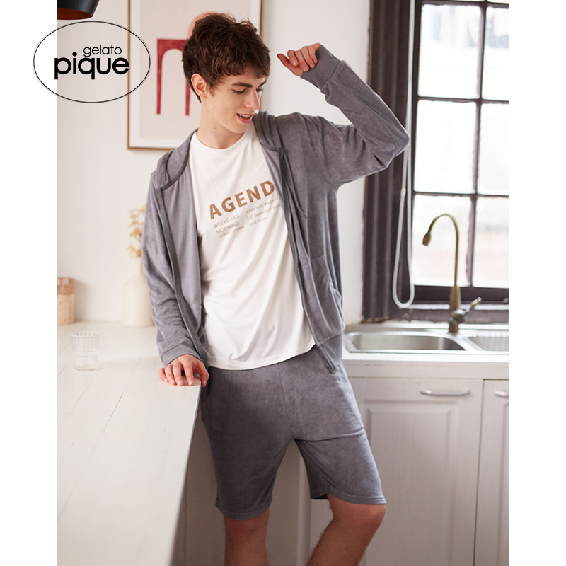 gelato pique spring and summer men's pajamas comfortable simple home coat PMCT192920