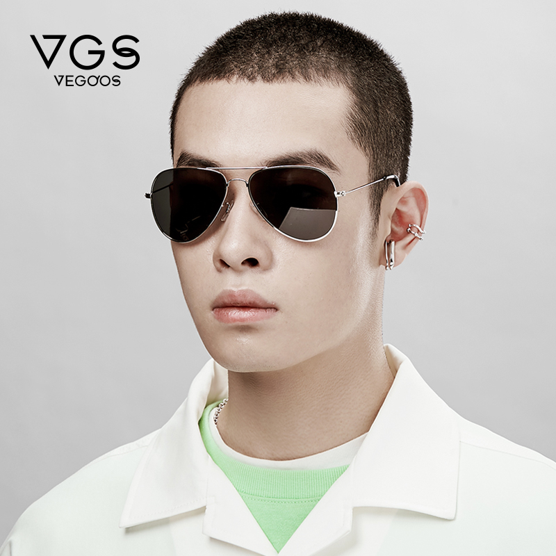 VEGOOS men's sunglasses driving sunglasses eye mirror clams 2021 new tide polarized driving mirror man