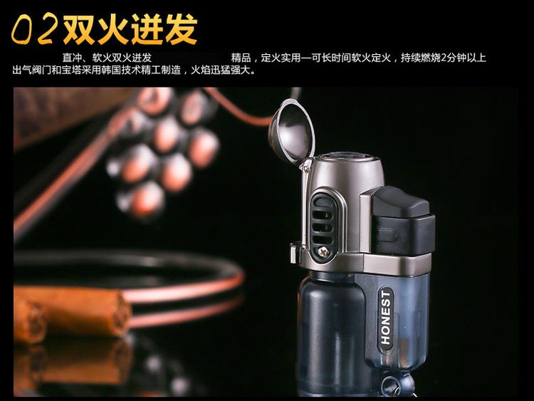 Súng phun nhỏ nhỏ thẳng vào ống bơm hơi cố định lửa nam xách tay cá tính xì gà gas nhẹ bật lửa điện plasma