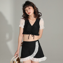 Yashafija 2021 New swimwear womens summer fashion Slim Veil Split Sexy Conservative Spa Swimsuit