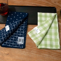 (Cool Pa)new double-sided double-sided two-layer handkerchief hot air square towel handkerchief mens cotton sweat-absorbing handkerchief