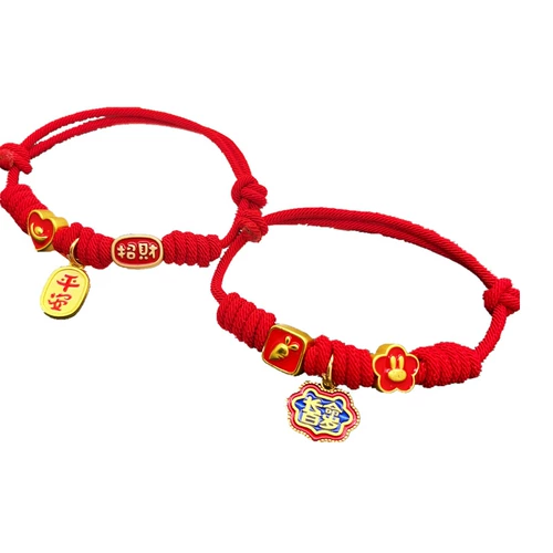 Оригинальный плетеный чокер ручной работы, защитный амулет, регулируемый браслет из красной нити, на удачу