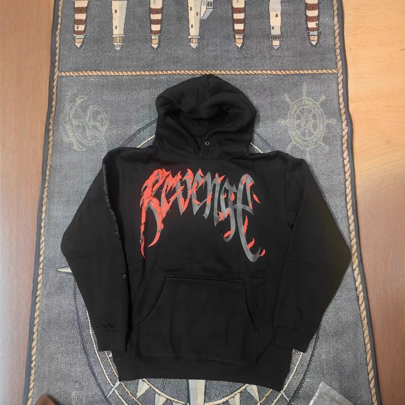 [in Stock] Revenge X 999 Collaboration Juice Red Foamed Feather Pigeon Fleece Hoodie