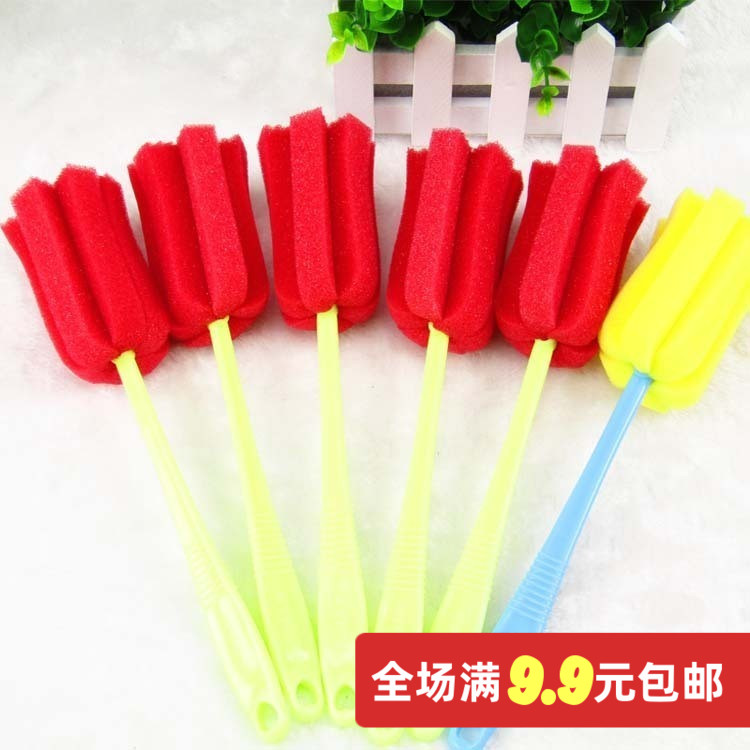 Lengthened handle washing cup Bottle Brush Home Decontamination Sponge Head Bottle Brushing Cup Brushed Kitchen Cleaning Brush Subgod