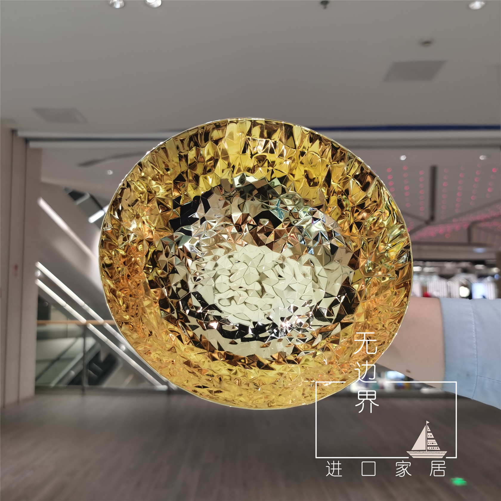 italian import Alessi small number handmade painted gilded round fruit basket light lavish containing diameter 20 7cm