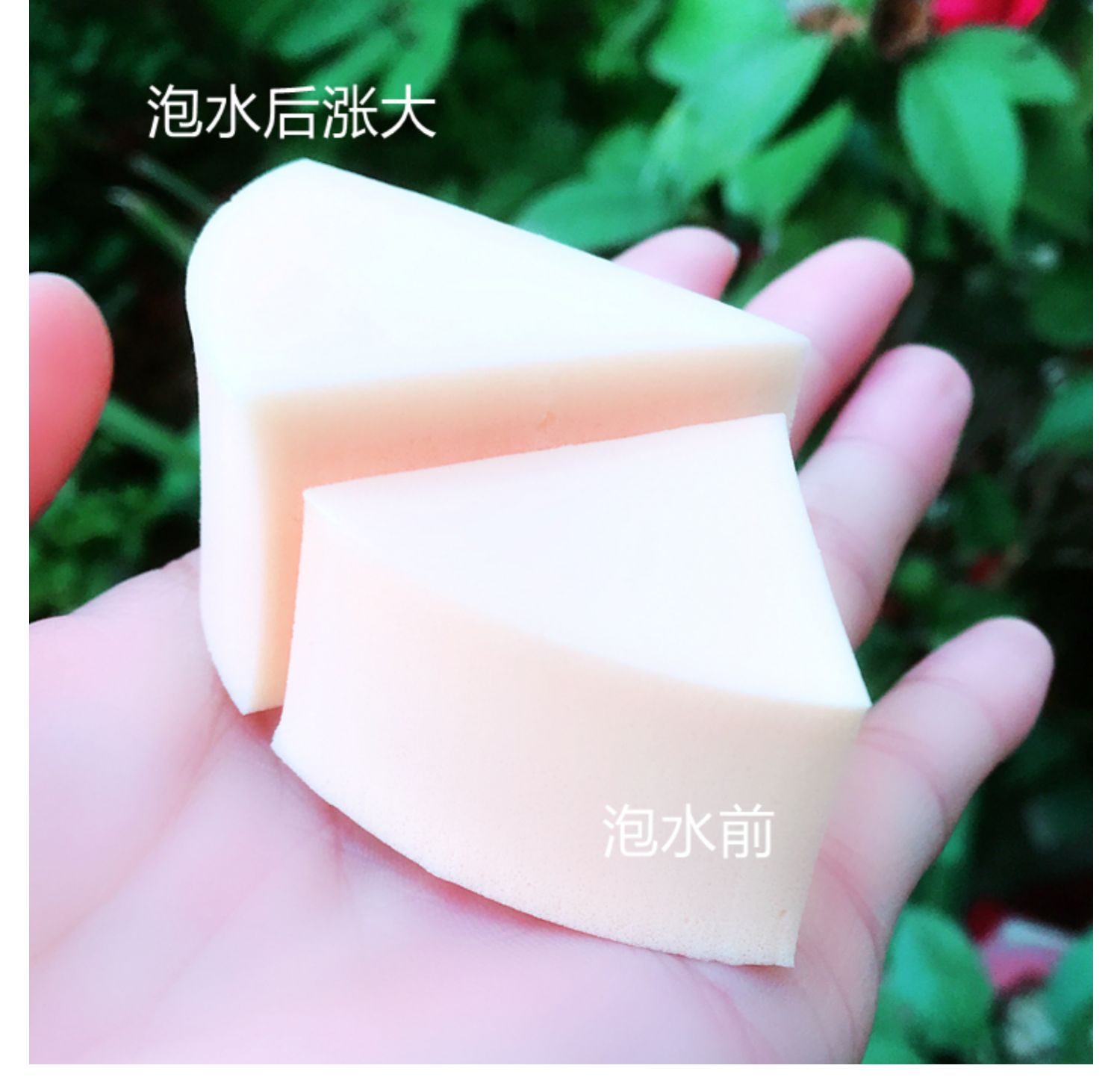 Tam giác trang điểm Puff 6 Mặt tròn Puff Dụng cụ làm móng khô và ướt Ngâm bông lớn - Các công cụ làm đẹp khác cây cạo chân mày