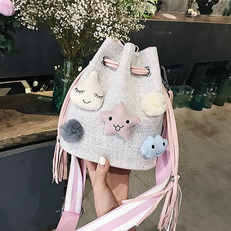 Fairy bag túi nữ mới 2020 túi vải xô dễ thương Hàn Quốc túi đeo vai rộng túi đeo chéo túi mẹ và con - Túi xách nữ