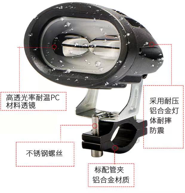 Xe máy led đèn chiếu sáng sửa đổi đèn flash thay đổi phụ kiện đèn pha điện xe đèn pha đèn pha ngoài siêu sáng chói - Đèn xe máy đèn bi xenon xe máy