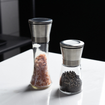 304 stainless steel glass grinder freshly ground pepper pepper powder pepper rose sea salt cumin powder manual seasoning bottle