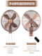 Retro Wall Fan for Home Use 16inch 18inch Metal Wall-Mounted Oscillating Fan for Restaurants and Hotels Antique Wall-Mounted Commercial Electric Fan