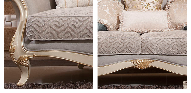 Nội thất phòng khách tối giản châu Âu Sofa vải tùy chỉnh 3 + 2 + 1 bàn cà phê gỗ nguyên khối đôi 旆 Tủ tivi nọi thất thông minh