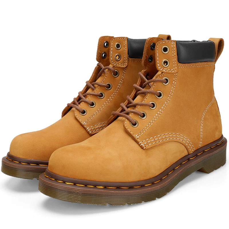 疯家 Martens, retro low boots, genuine leather