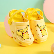 GP21 New Summer Leather Kachu Childrens Home Non-slip Soft Bottom Male And Female Childrens Baby Beach Baotou Cave Shoes