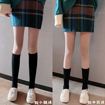 Japan 2021 Summer new splicing false middle cylinder 100 lap net red ultra-thin section girl beauty legs even pants silk stockings