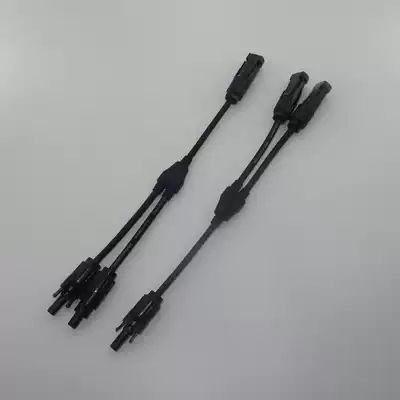 MC4 parallel wire 2 in 1 solar panel parallel wire Y adapter one-split two branch three-way plug pair