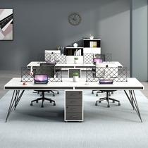 Shanghai Office Furniture Staff Desk Chair Combination Brief Modern Employee Office Work Desk Screen 2 4 6 People Place