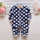 Mùa thu đông 3-6 tháng nam và nữ cộng với jumpsuit nhung 1 tuổi bé ấm áp quần áo trẻ sơ sinh túi đồ ngủ xì hơi thoi trang tre em