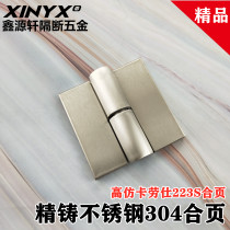 Public Toilet Partition Five Gold Accessories Imitation Carousee Stainless Steel Flat Door Hinge Toilet Autoguan Return Hinge