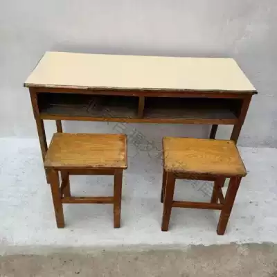 Old items 8090 old wooden study desk desk desk student desk double desk old goods