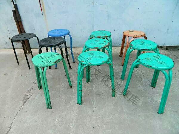 Old Objects Old Stools Old Iron Bench Old Iron Art Stool 8 90s Old sheet metal bench 