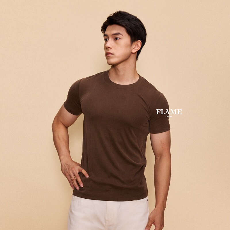 Flame Official Suede-Like Airy Imported Fabric, Stretchy, Comfortable, Fitness-Enhancing, Figure-Flattering Base Short-Sleeve Top Flame Official Suede-Like Airy Imported Fabric, Stretchy, Comfortable, Fitness-Enhancing, Figure-Flattering Base Short-Sleeve Top