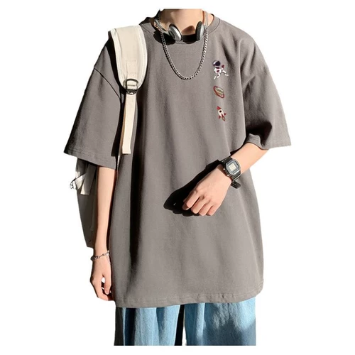 Tide, ретро дизайнерская оригинальная хлопковая футболка с коротким рукавом, тренд сезона, короткий рукав