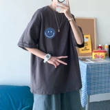 Трендовая хлопковая свежая футболка с коротким рукавом, в корейском стиле