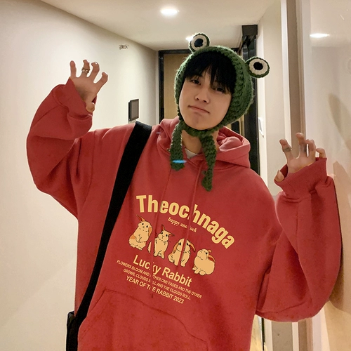 Демисезонный утепленный оберег на день рождения, толстовка с капюшоном, куртка, год кролика, большой размер