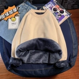 Цветной качественный утепленный брендовый трикотажный свитер, круглый воротник, изысканный стиль, оверсайз