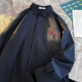 Tide, трендовая рубашка, демисезонная куртка, французский стиль, изысканный стиль, оверсайз, большой размер