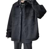 Ретро бархатная трендовая куртка для отдыха, в корейском стиле, осенняя