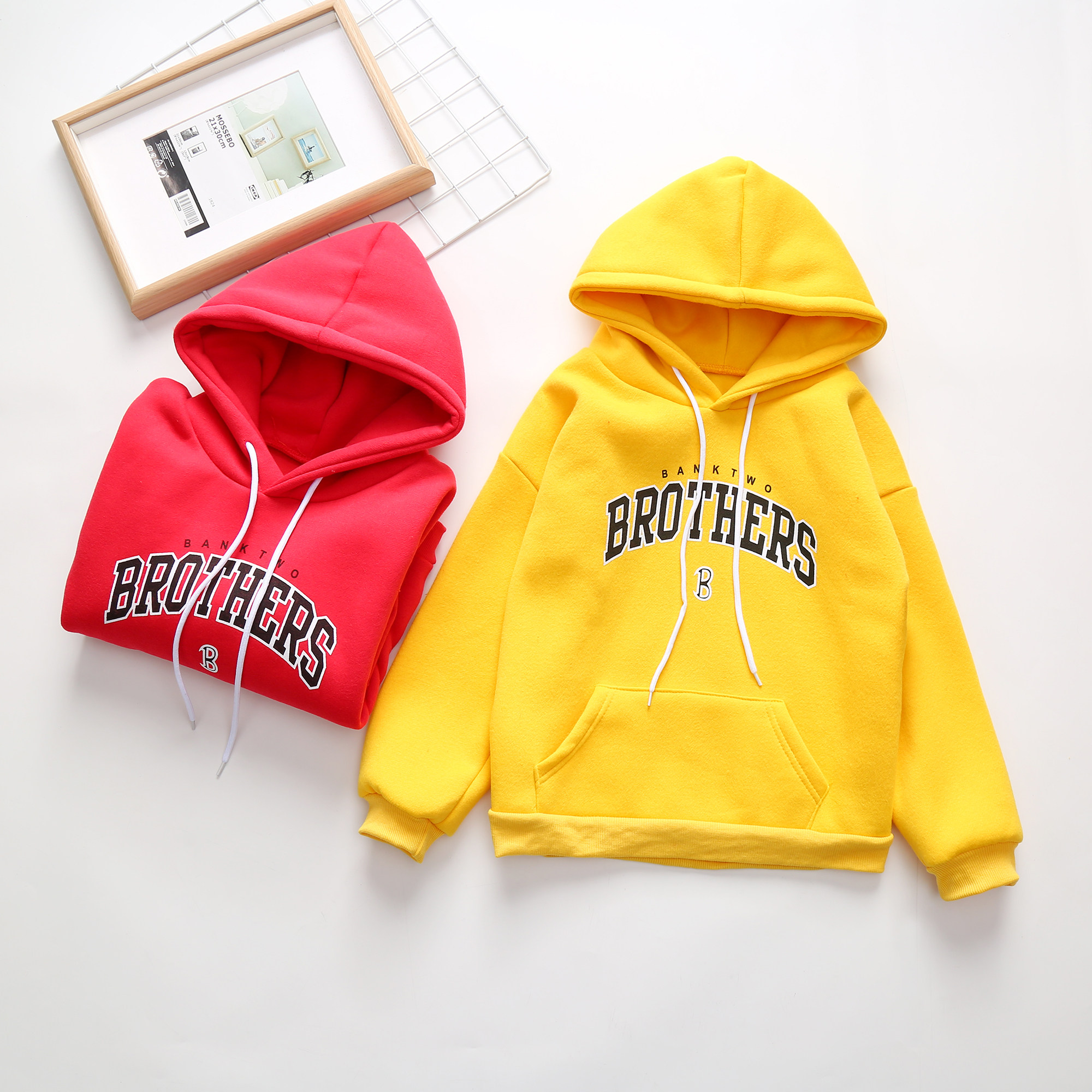 Children's clothing Girls thick T-shirt velvet thickened new Korean version of the foreign school autumn and winter clothing top thickened hoodie tide loose warm