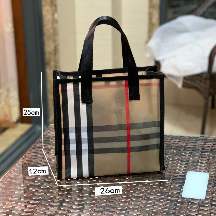 Plaid Lightweight Waterproof Korean-Style Handbag, Portable Bag for Business Trips, Waterproof Cosmetic Bag, Makeup Bag, Toiletry Bag Plaid Lightweight Waterproof Korean-Style Handbag, Portable Bag for Business Trips, Waterproof Cosmetic Bag, Makeup Bag, Toiletry Bag