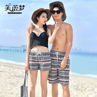 Mùa hè du lịch kỳ nghỉ cặp đôi quần đi biển quần short giản dị nhanh khô năm quần quần bơi nam quần ngoài áo sơ mi nữ - Vài đồ bơi đồ đôi đi biển 2020
