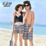 Mùa hè du lịch kỳ nghỉ cặp đôi quần đi biển quần short giản dị nhanh khô năm quần quần bơi nam quần ngoài áo sơ mi nữ - Vài đồ bơi đồ đôi đi biển 2020