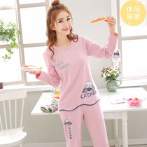Summer Pyjamas Women 2022 New Long Sleeves Pure Cotton Fashion Thin Spring Autumn Summer Cute Two Suits Big Codes
