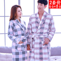 Lovers sleeping clothes autumn and winter style cuddly two sets of price Spring and autumn individuality fashion Han version Winter sexy flavored sleeping robe