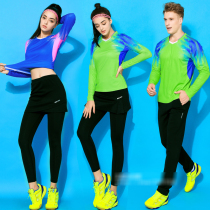 Autumn and winter badminton suit suit men and women long sleeve trousers Culottes round neck tennis table tennis sports uniform custom