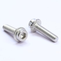 Flange inner hexagonal toothed screw anti-slip bolt cup head with M4 M6 cylindrical head screw 304 stainless steel